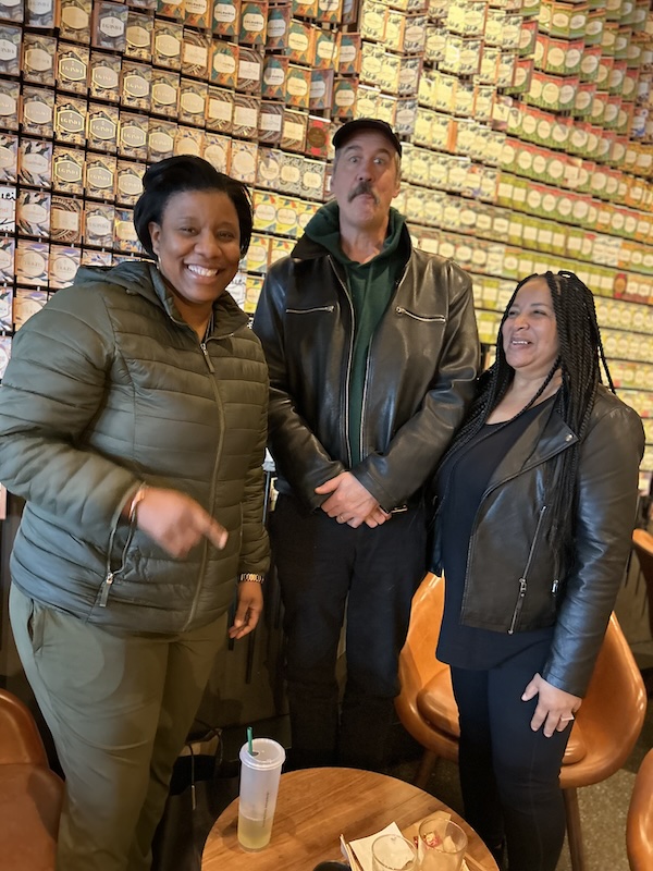 Three people