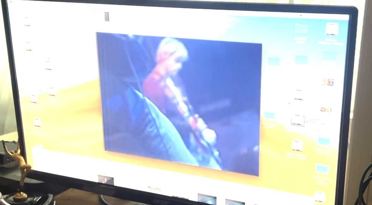Kurt Cobain on Screen.